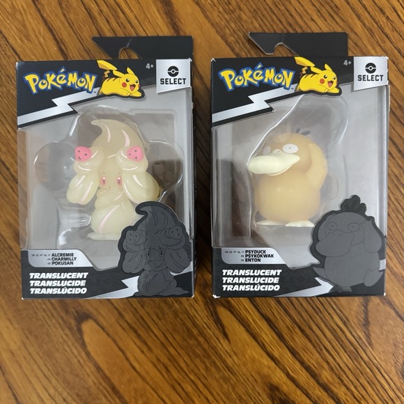 NIB Lot 2 Pokemon Select Translucent Battle Figures Series 4‎ Psyduck & Alcremie - Picture 13 of 13